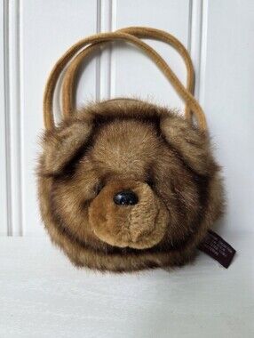 The Bearington Collection Bear Plush Small Polyester Handbag Purse